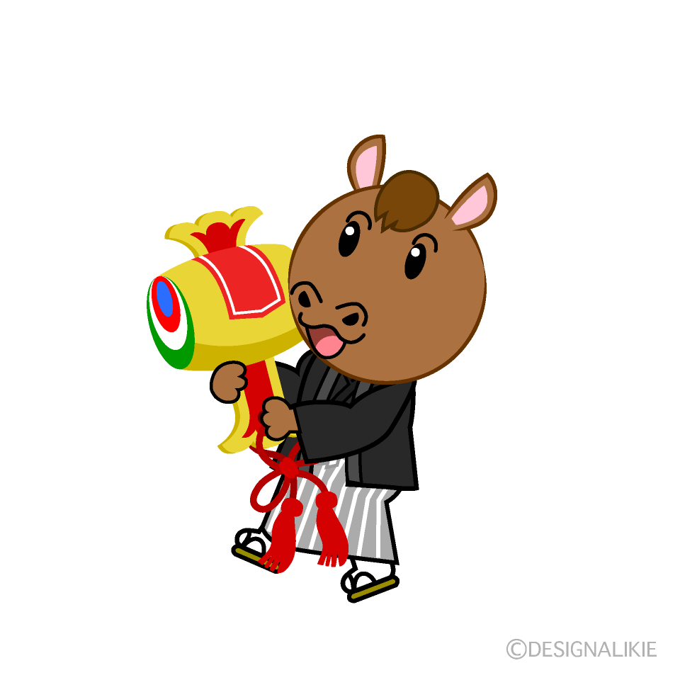 お正月の小槌と馬