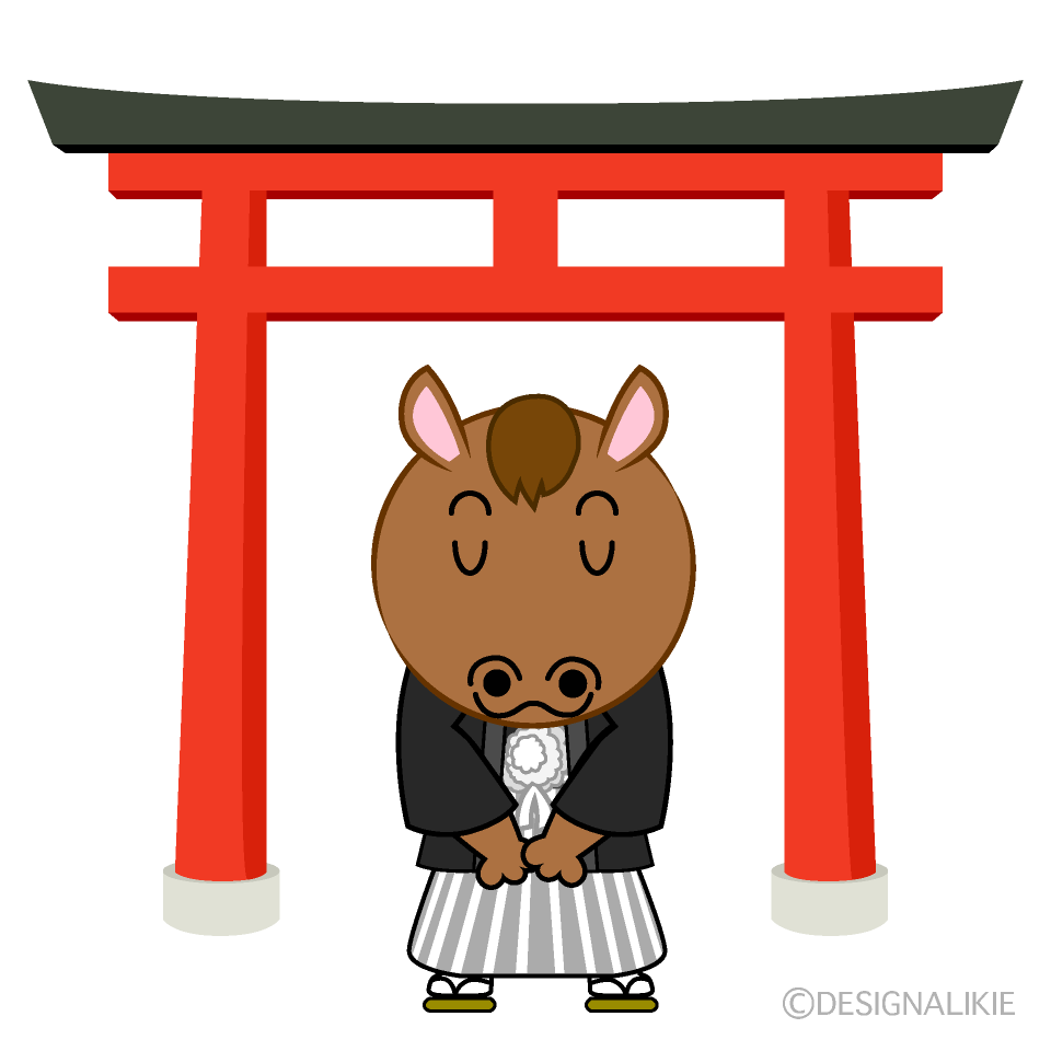 神社の馬