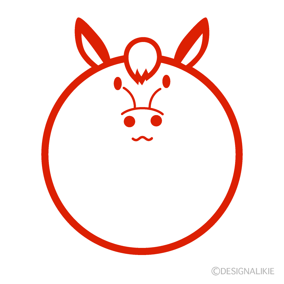 馬の顔の判子