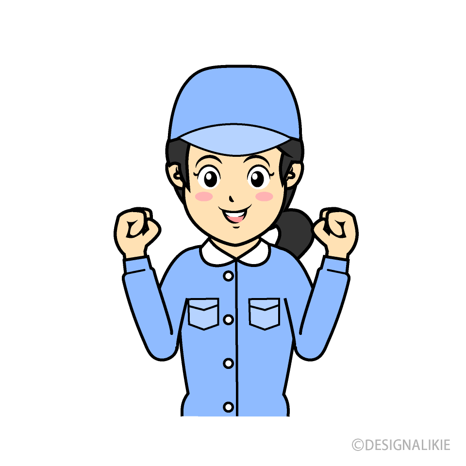 女性の清掃作業者