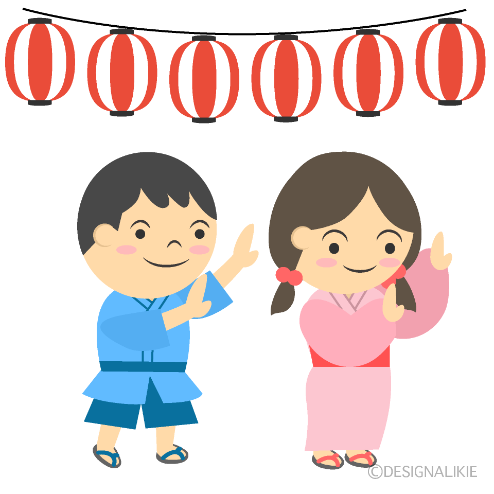 盆踊りを踊る子供