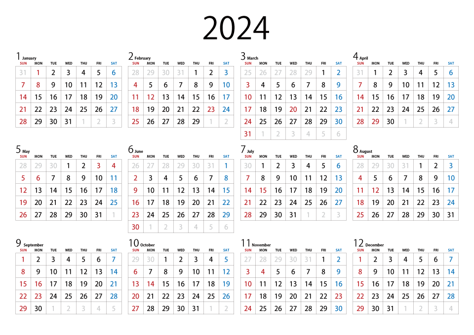 2024年カレンダー