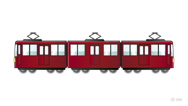 3両編成の阪急電鉄電車
