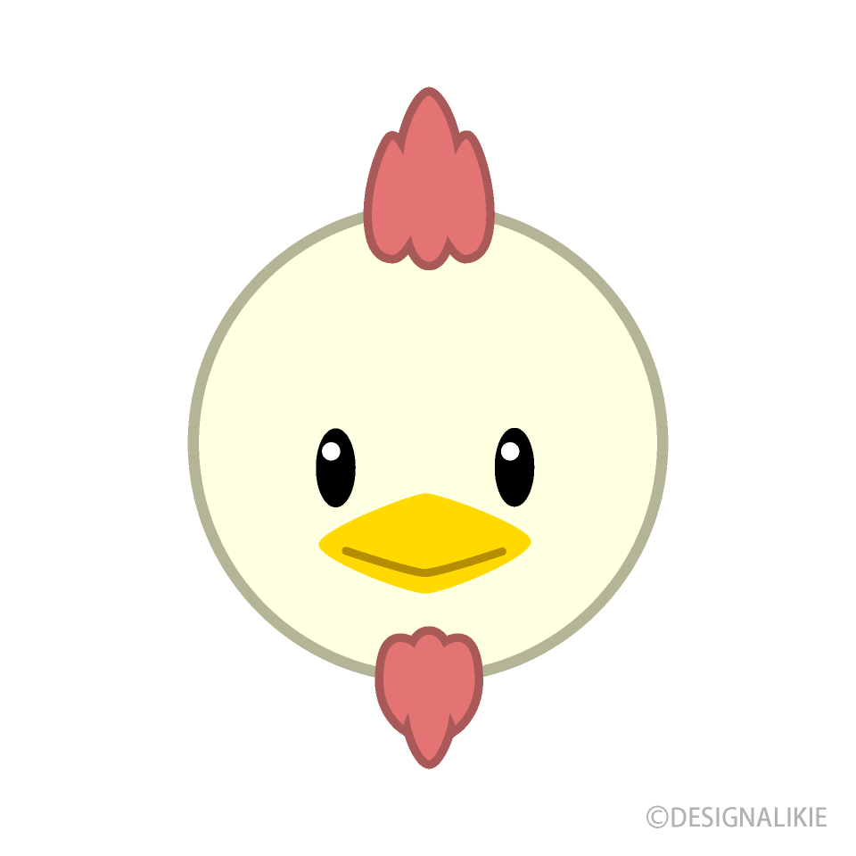 可愛いニワトリの顔