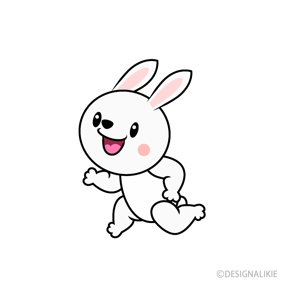 走るウサギキャラ