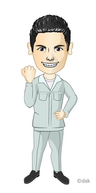 工場作業員（似顔絵）
