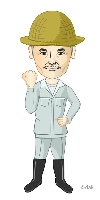 農家のおじいさん（似顔絵）