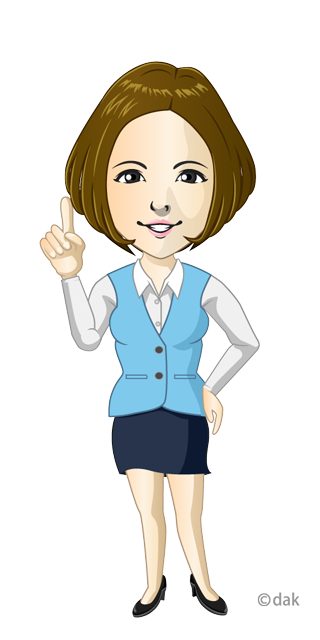 事務や経理の女性（似顔絵）