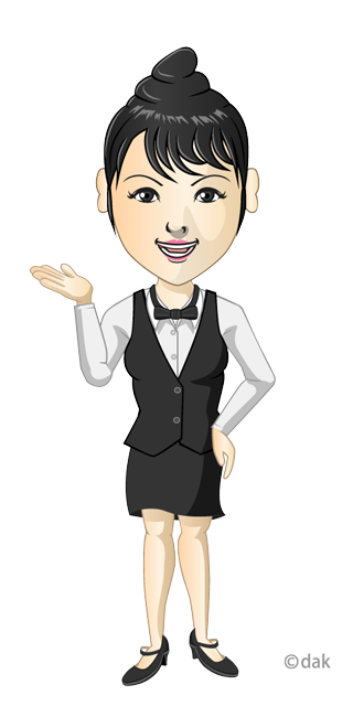 ウェイトレスの女性（似顔絵）