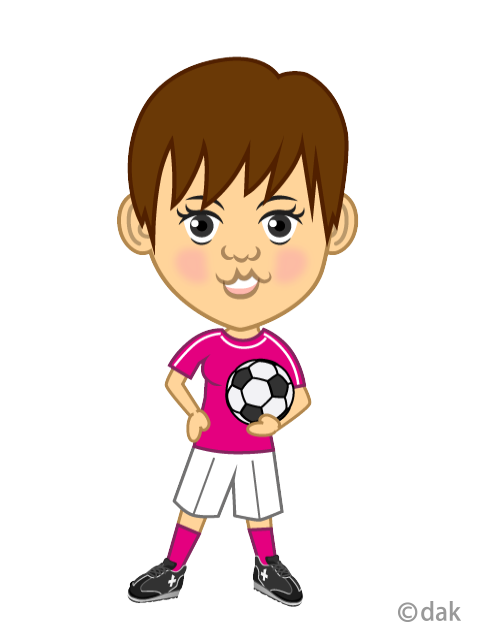 女子サッカー選手キャラクター（似顔絵）