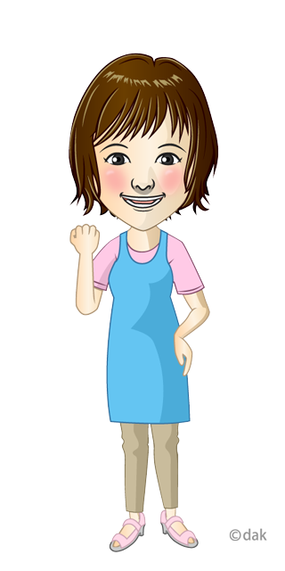 保育士の女性（似顔絵）