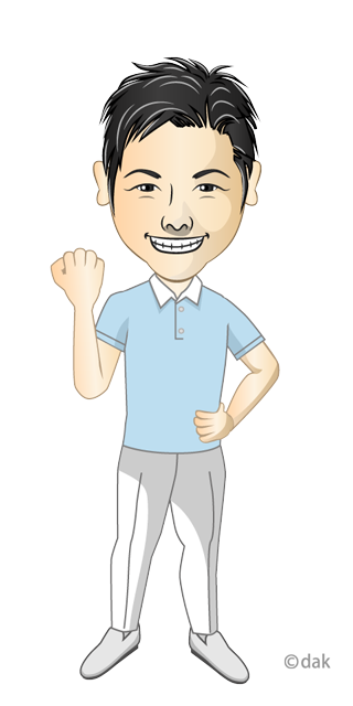 介護士の男性（似顔絵）