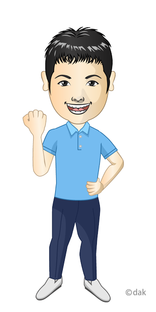 保育士の男性（似顔絵）