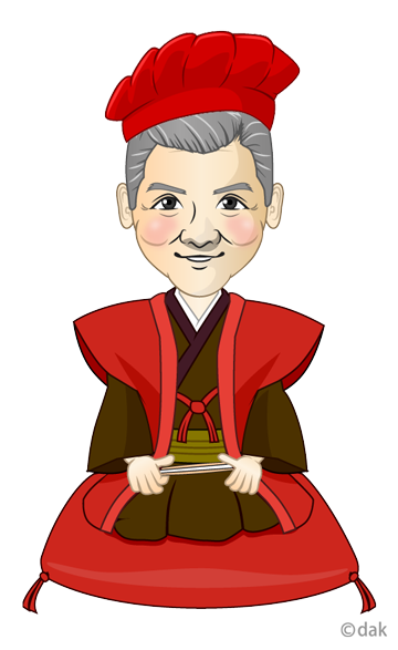 還暦祝いのおじいちゃん（似顔絵）
