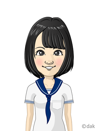 セーラ服の女子中学生