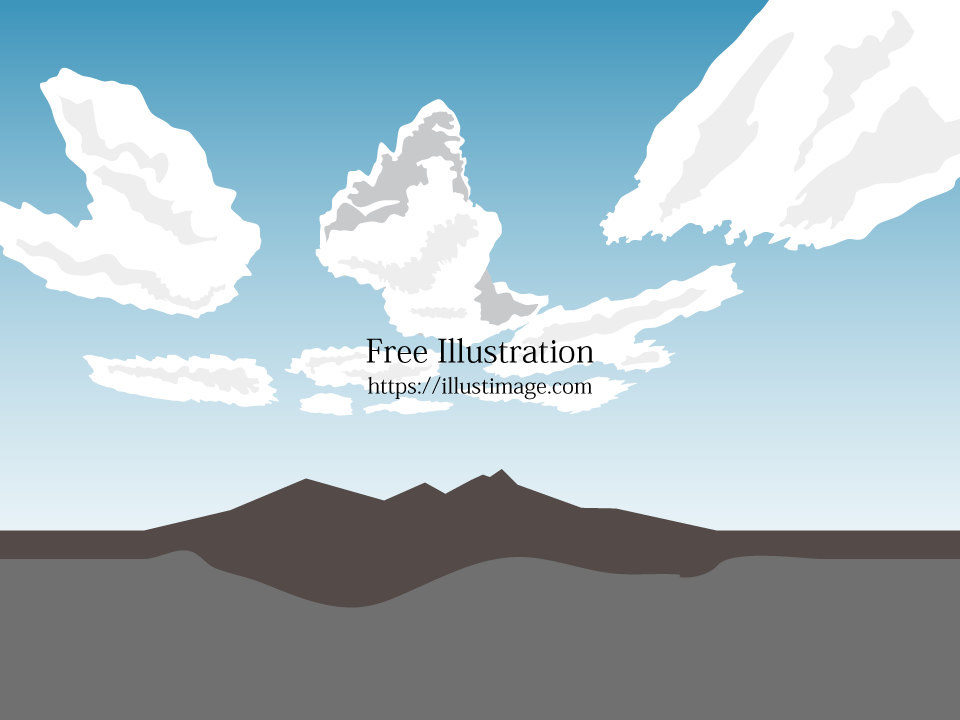 山脈と雲