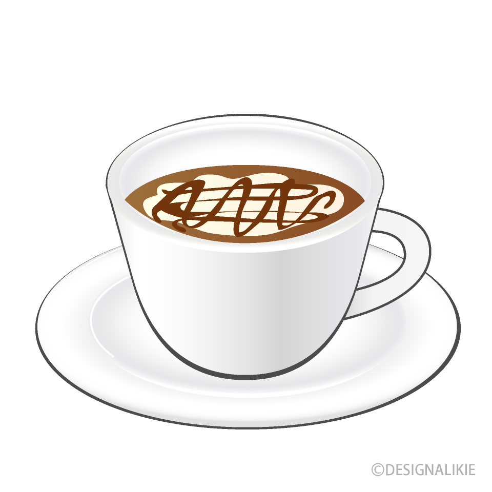 コーヒーカップのカフェラテ