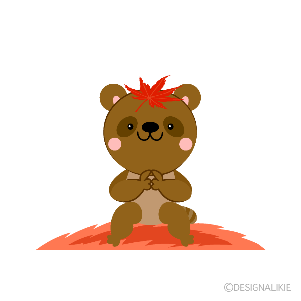 タヌキとモミジ