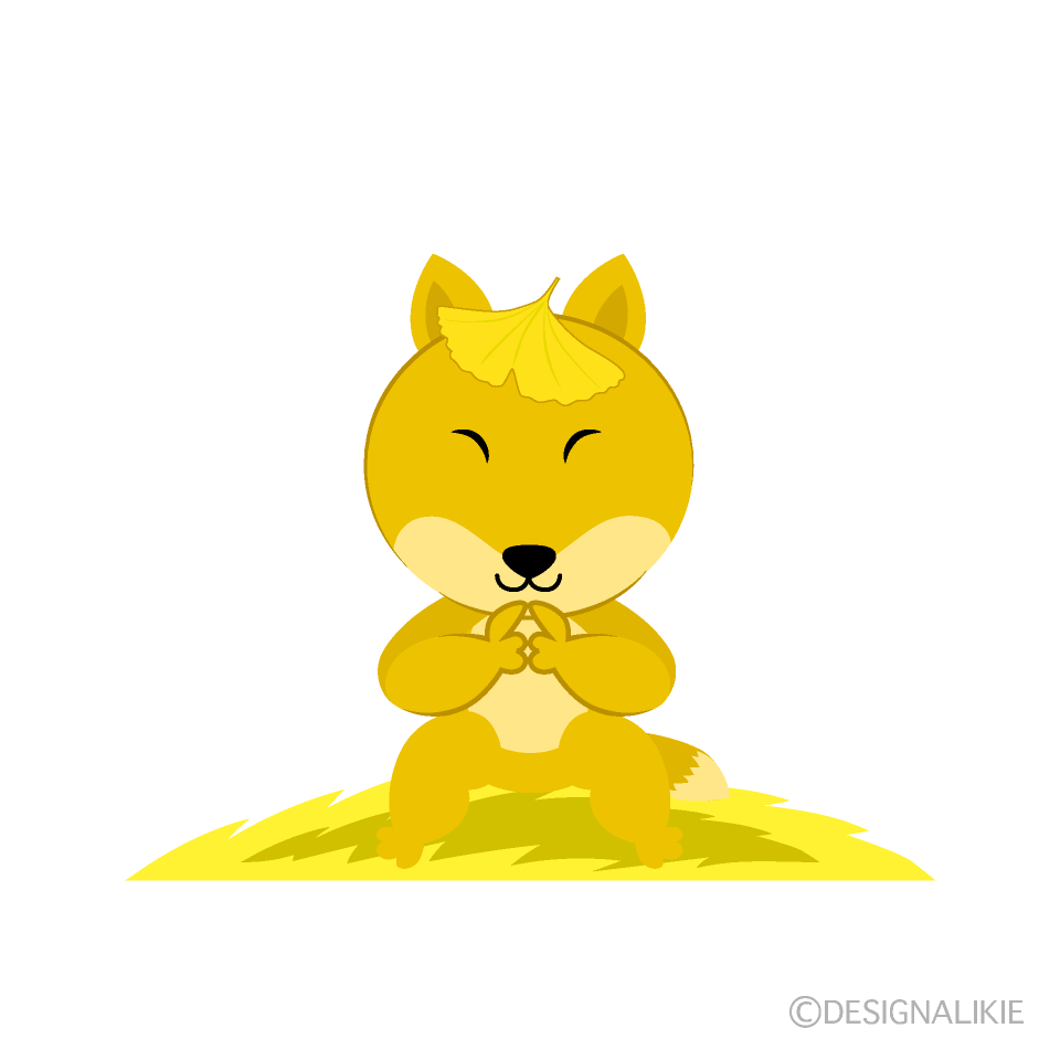 キツネとイチョウ