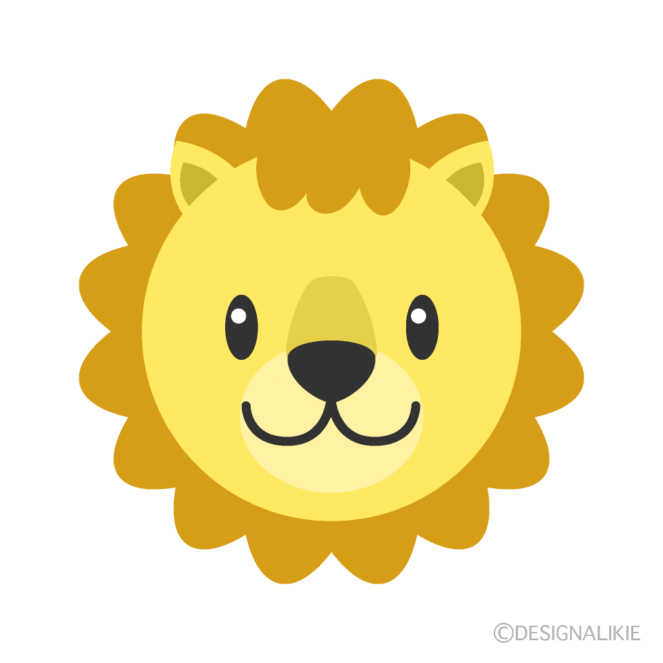 かわいいライオンの顔