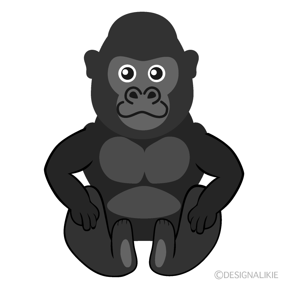 ぱっちり目のゴリラ