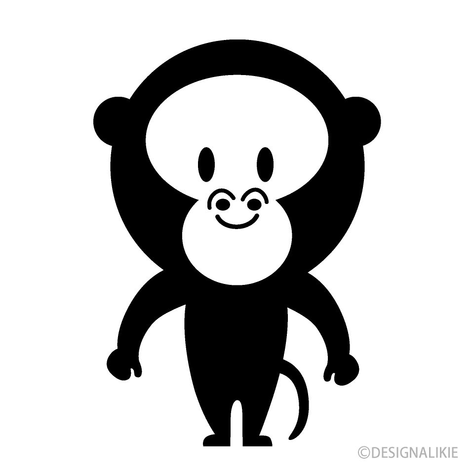 白黒サルキャラ