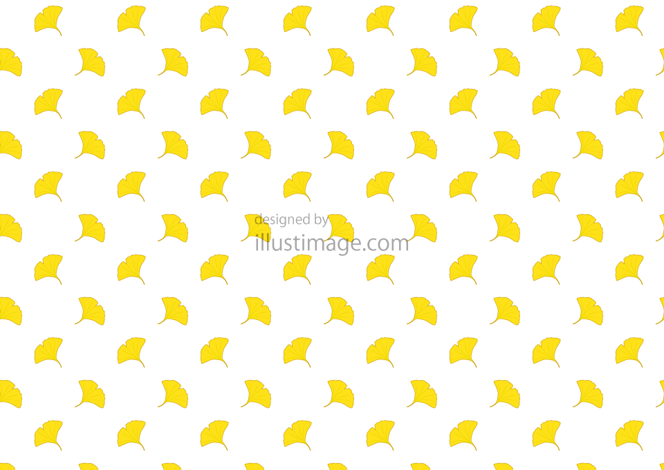 イチョウ模様の壁紙