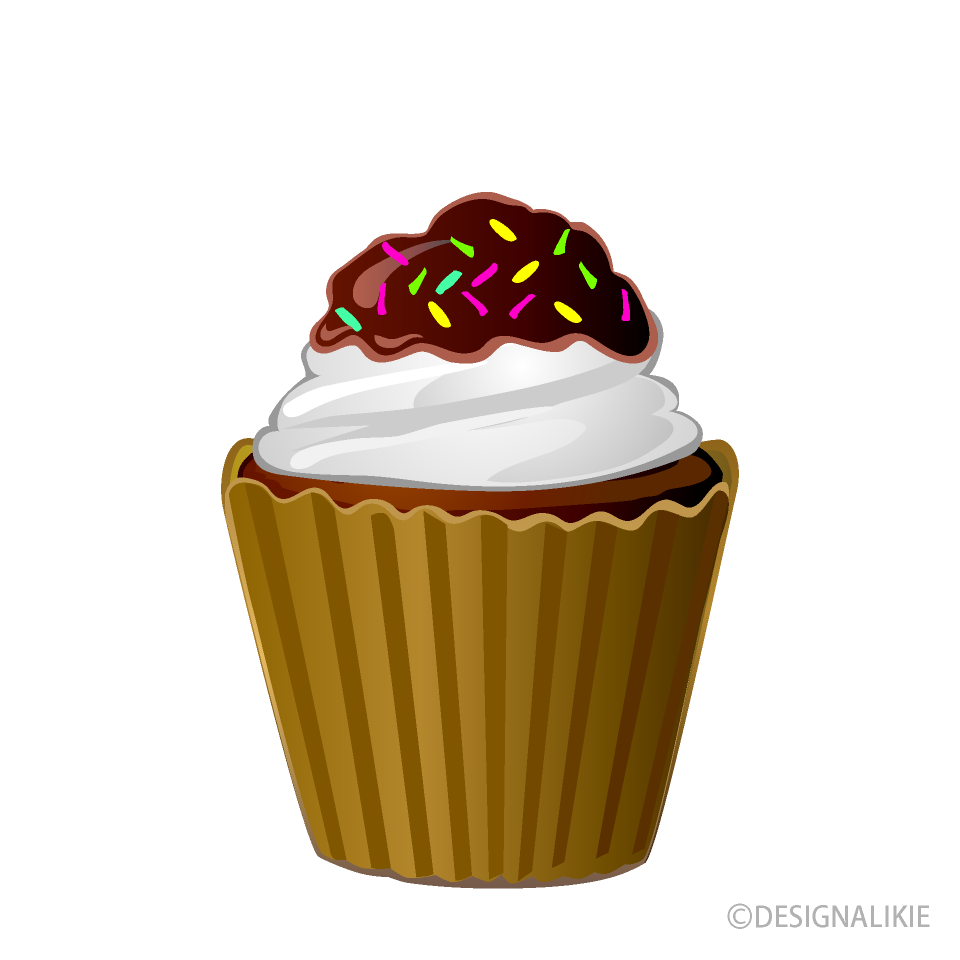 チョコレートのホイップカップケーキ