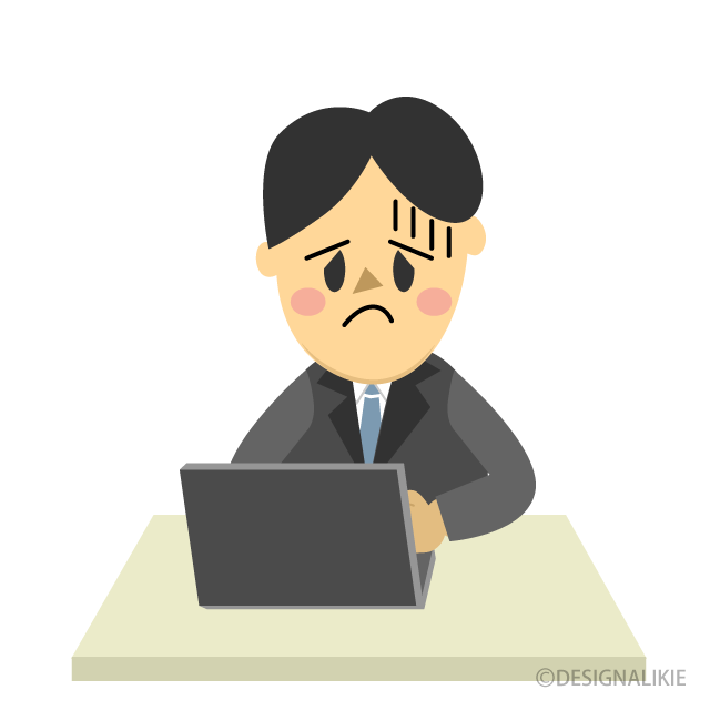 仕事で行き詰まるサラリーマン