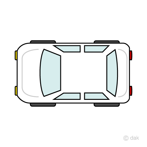 上から見た車