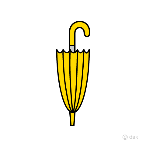 閉じた黄色の傘