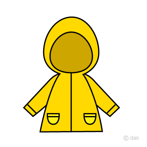 子供用の黄色の雨がっぱ