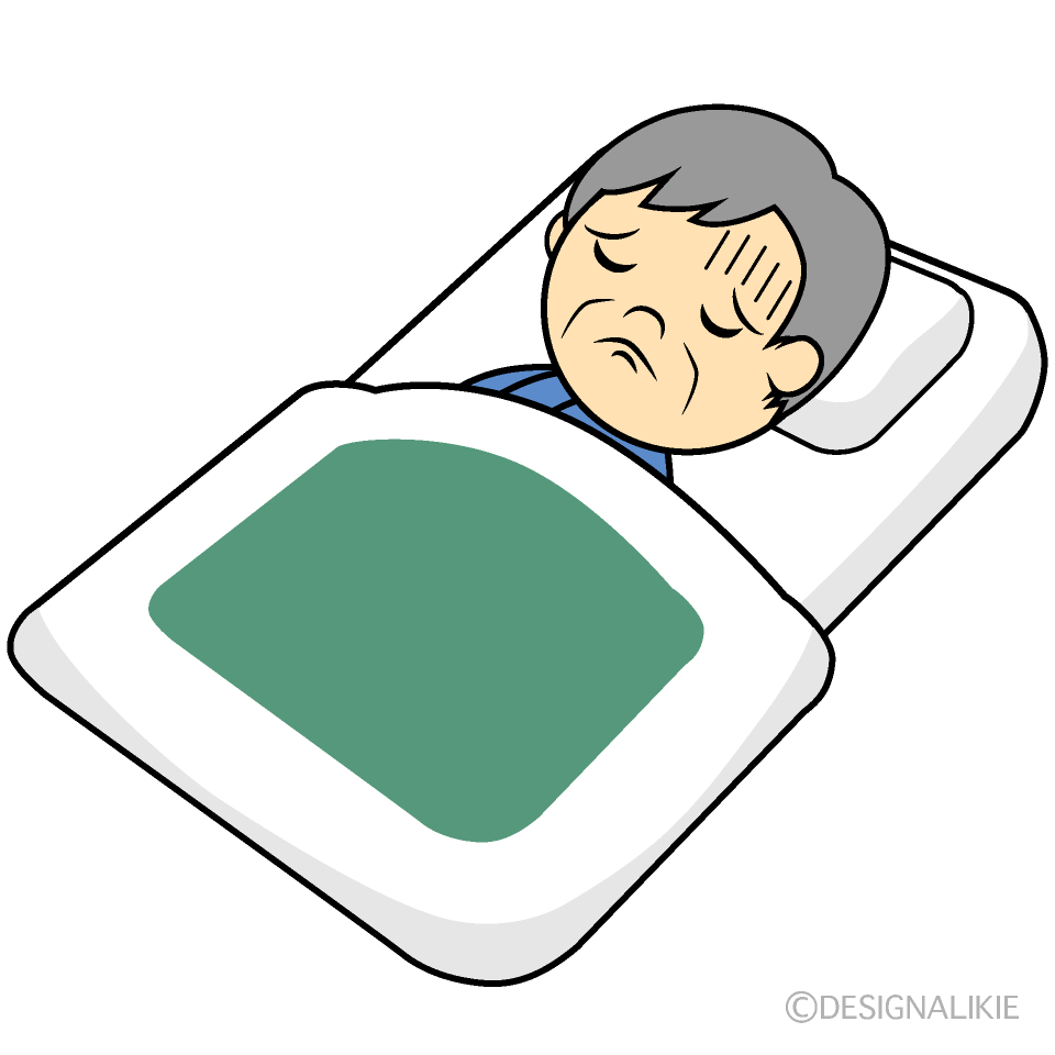 不眠症の年配男性
