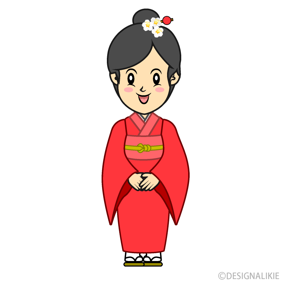 着物姿の女の人