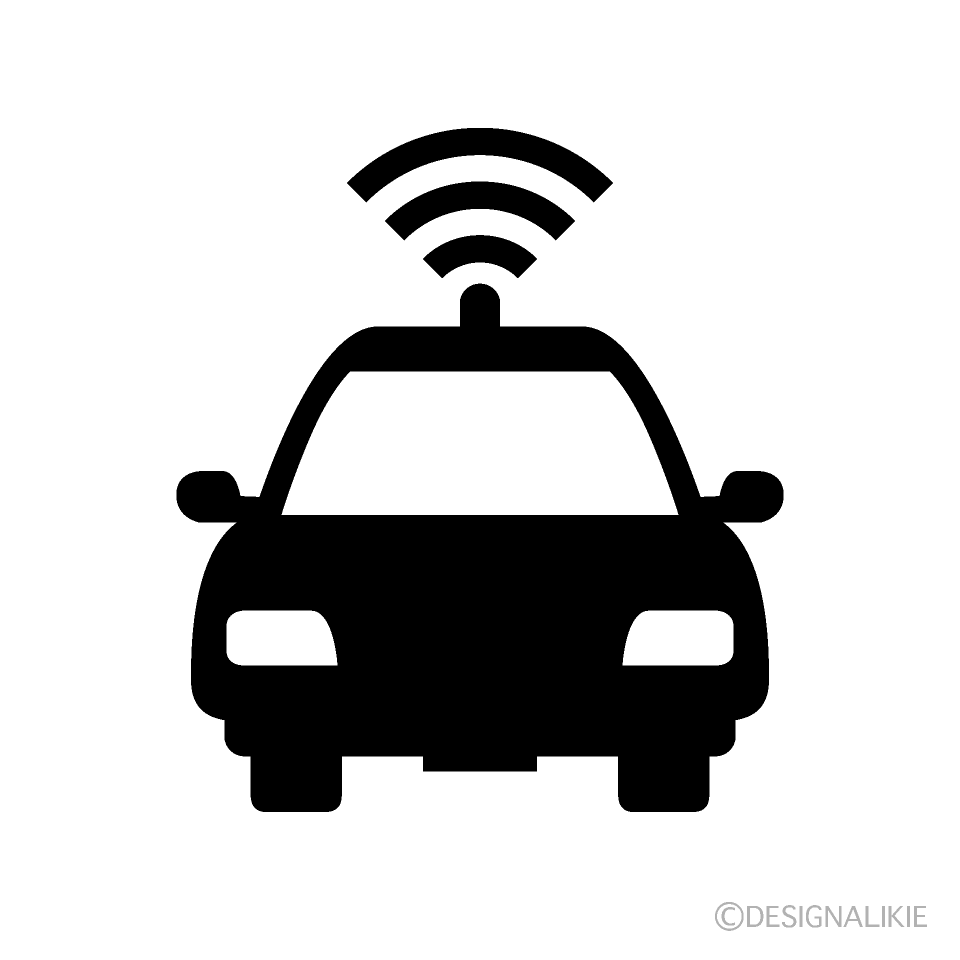 正面の自動運転車マーク