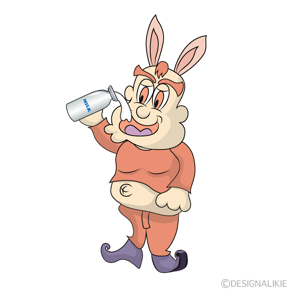 牛乳がぶ飲み