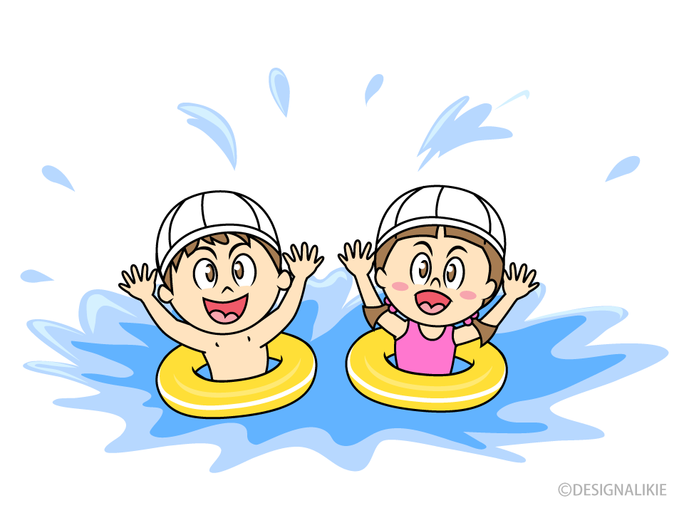 水泳教室プールの子供