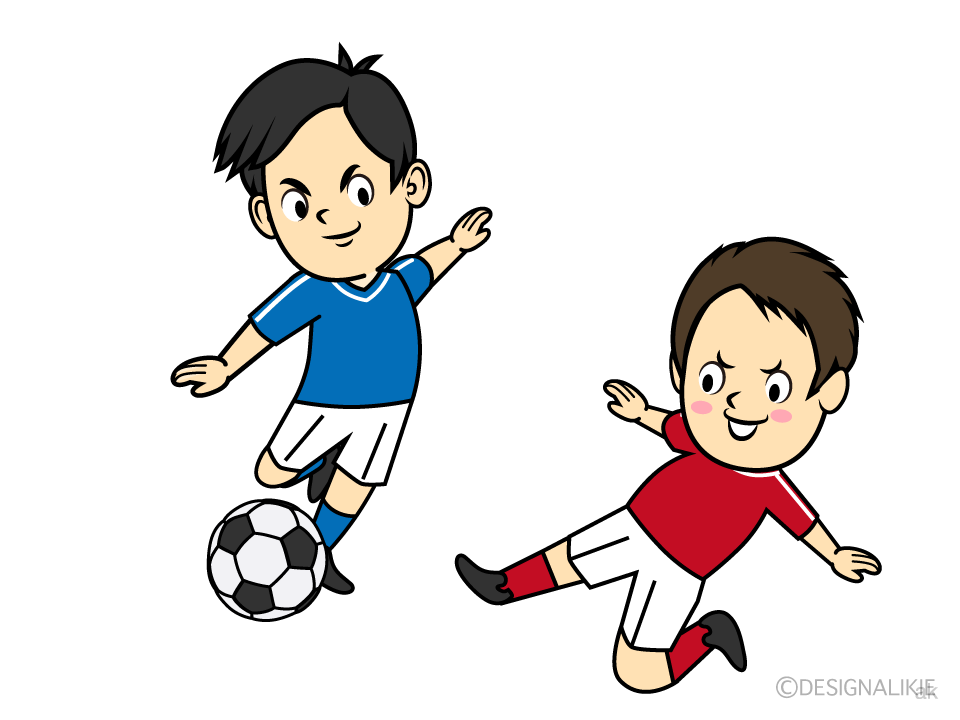 シュートする男子さーかー選手