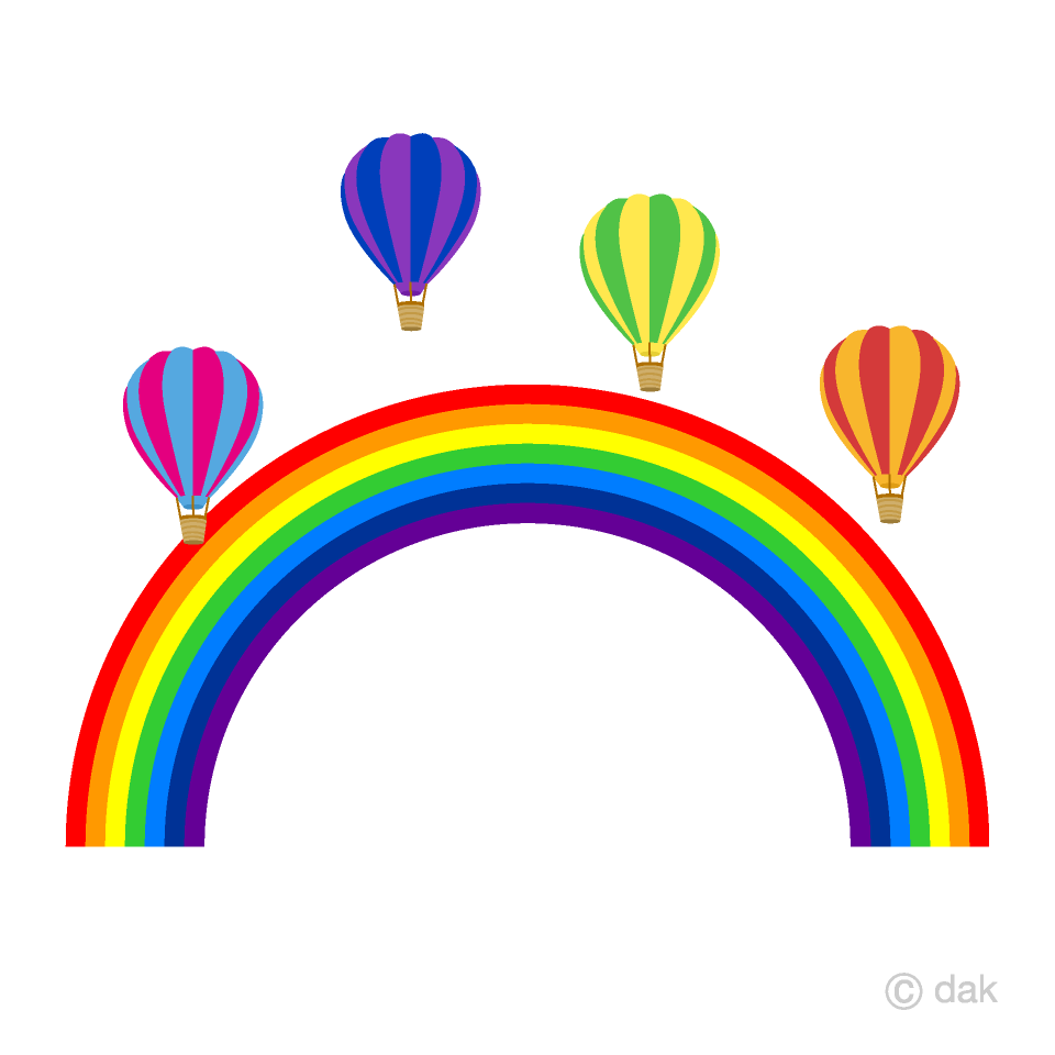 虹と気球