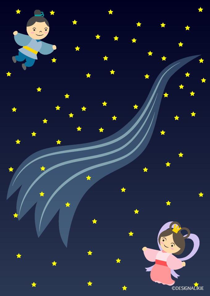 天の川の織姫と彦星