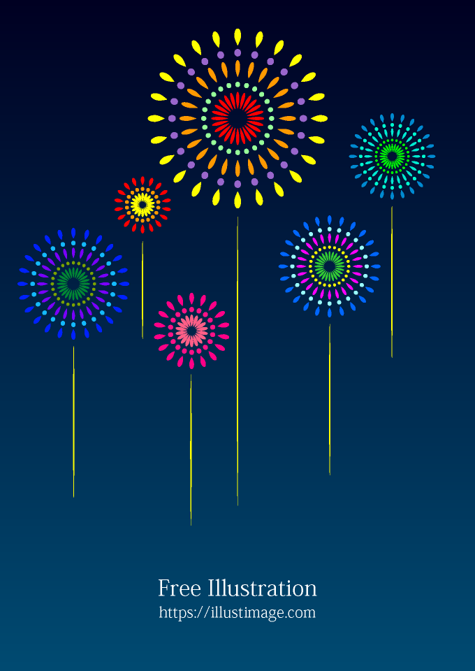 夜空の打ち上げ花火