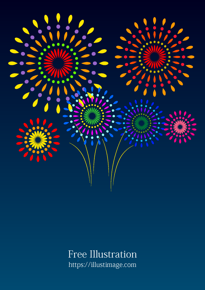 夜空に咲く打ち上げ花火