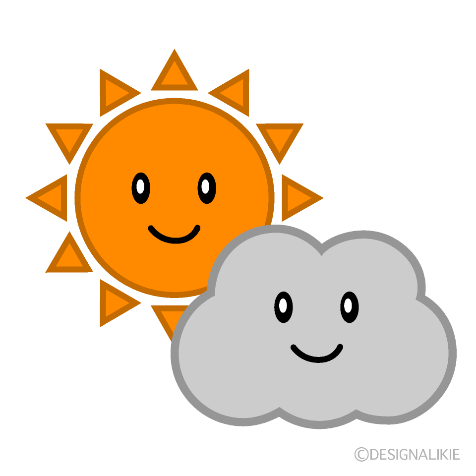太陽と雲のキャラクター
