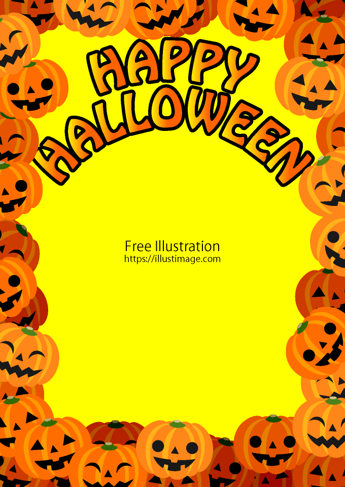 ハロウィンかぼちゃフレームのポスター用