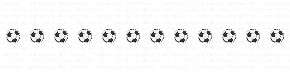 サッカーボールのライン線