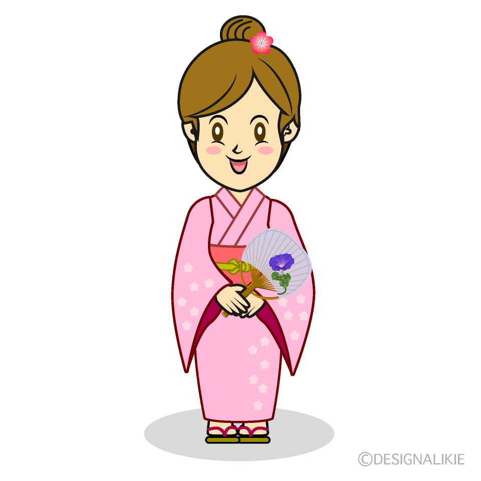 浴衣の若い女性