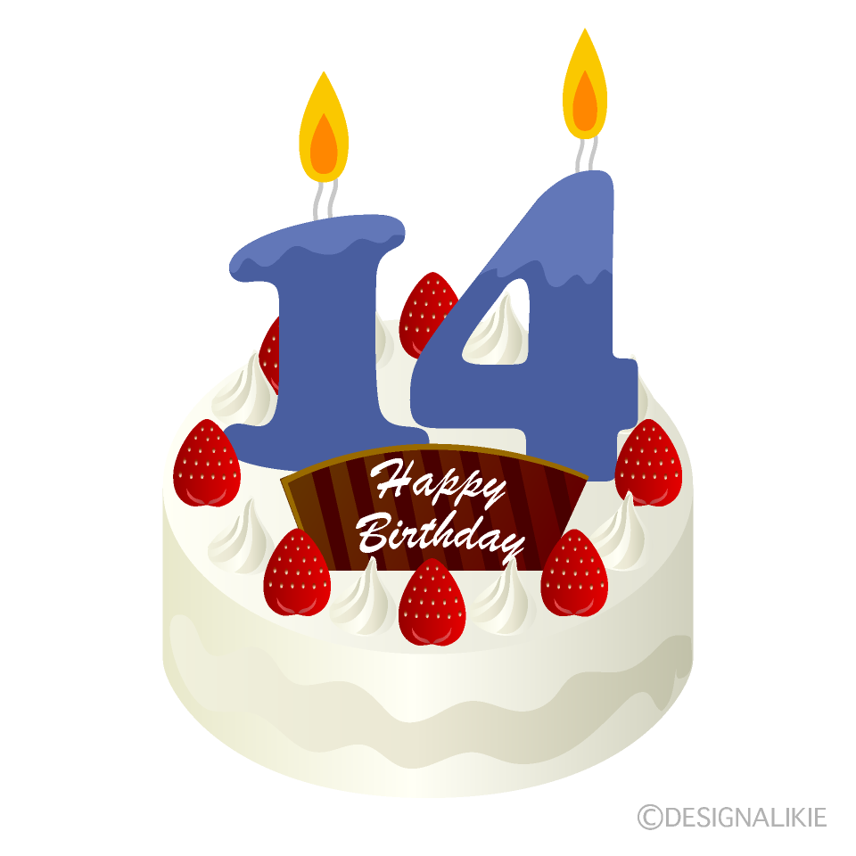 14歳の誕生日ケーキ