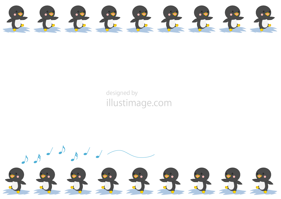 かわいいペンギン行列