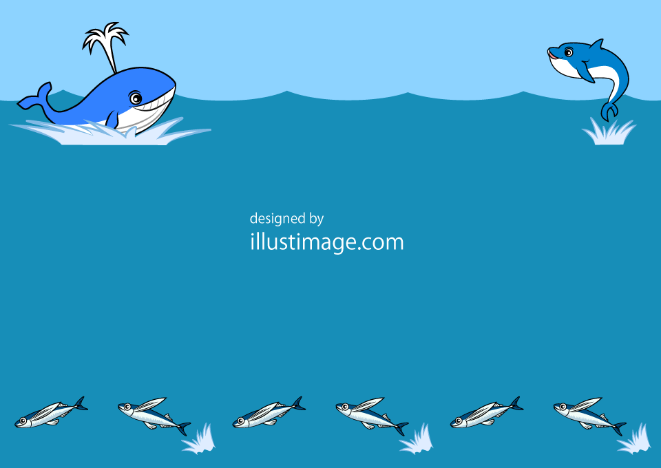 クジラとイルカのフレーム