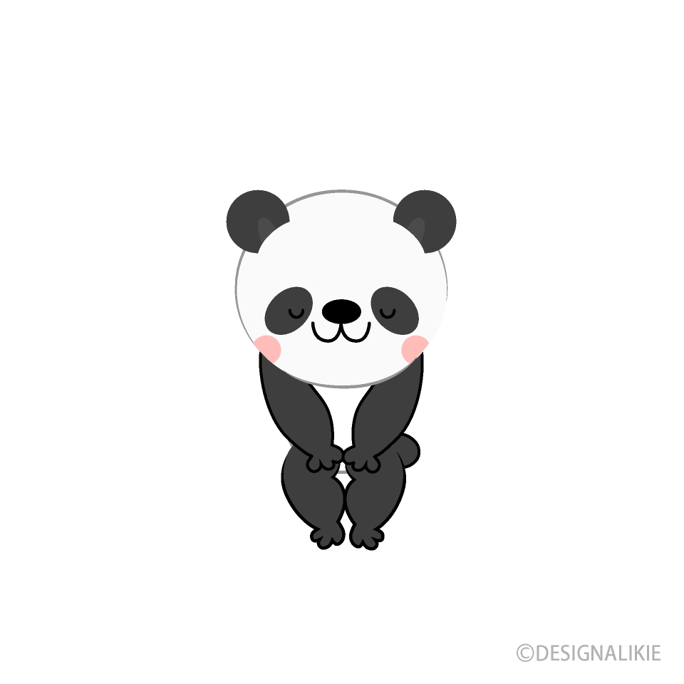 お辞儀するパンダ